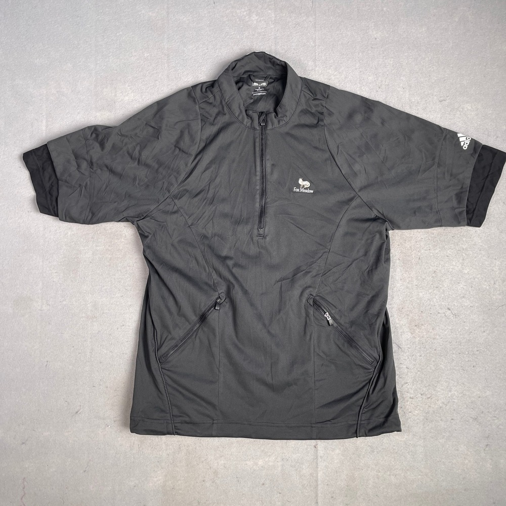 Adidas Golf Pullover Short Sleeve Half Zip Fox Meadow‎ Gray M
